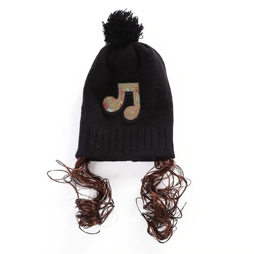 Cute Toddler Kids Girl Baby Infant Winter Warm Crochet Wig Knit Hat Beanie Cap