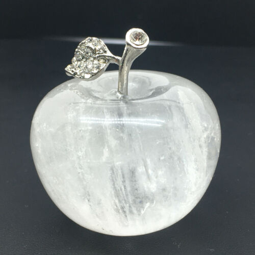 Natural clear quartz apple skull Crystal hand carved healing 1PCS