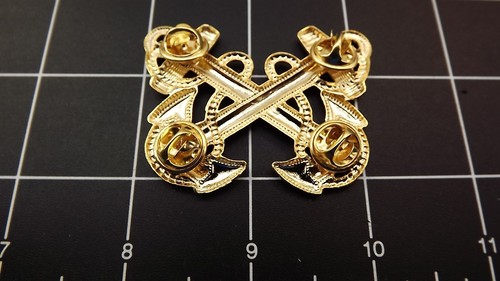 Lapel pin NEW Badge USN Navy Warrant Officer 2-1//4/" Brass BRAND NEW