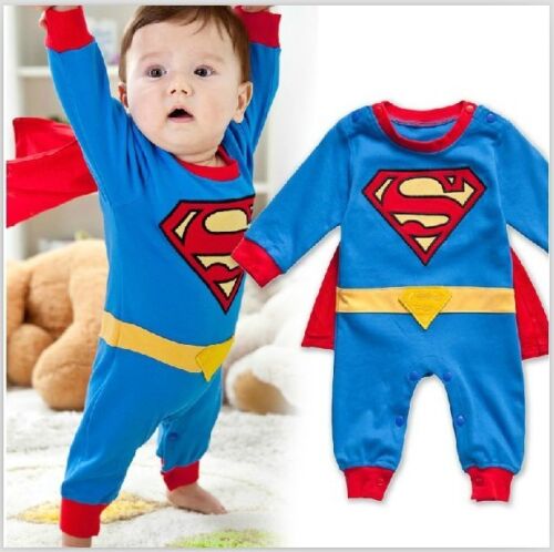 Superman Baby Boys Body Costume Superhero Gift Maturnity /" Child Pee /" New
