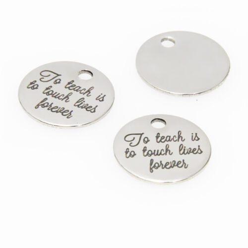 10pcs/lot Teacher charm To teach is to touch lives forever Charm pendant 20mm 