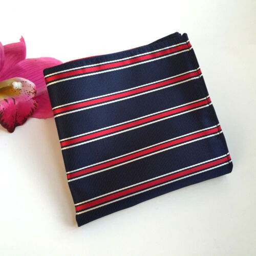 Pocket Square Gay Raspberry Red Stripe Hanky Handkerchief