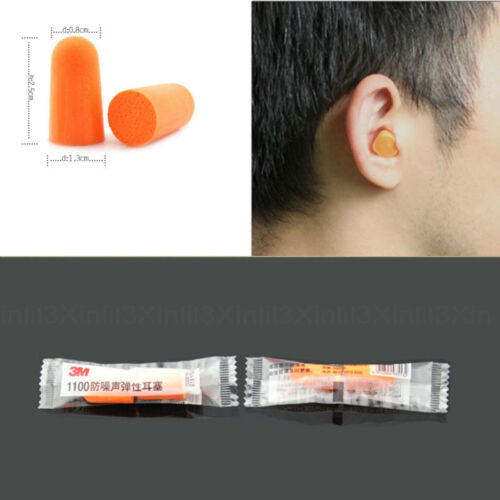 5sets 3M 1100 Disposable Ear Plug Foam Noise Reducer Soft Earplugs Snore Sleep 