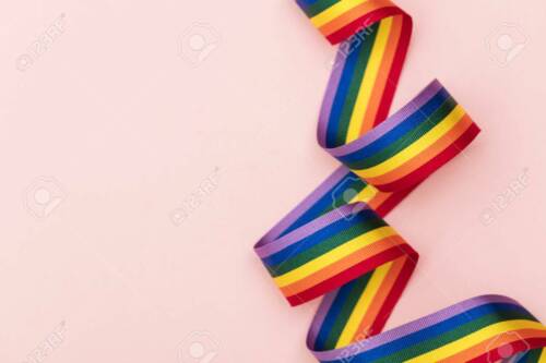 GAY PRIDE//RAINBOW RIBBON,LGBT.25 MM X 50 METRES