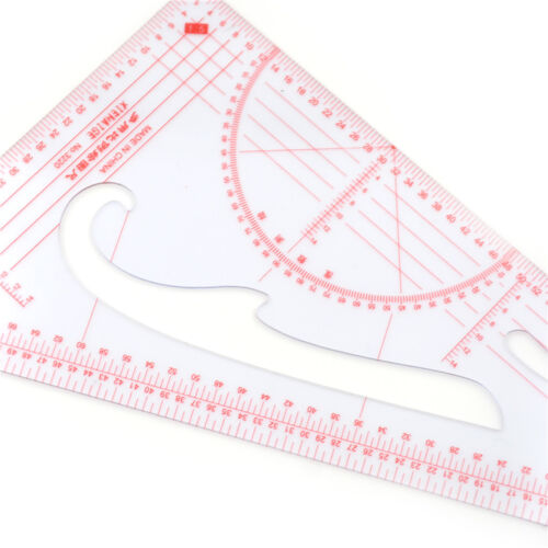 Multi-function Triangular Ruler Measure Dressmaking Tailor Supplies Sewing To TY 