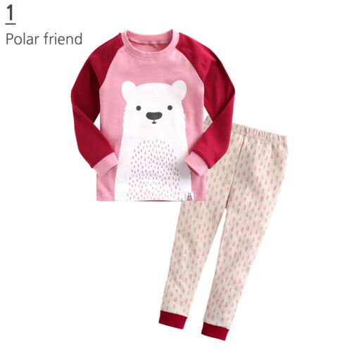 Vaenait Baby Toddler Kid Girl Boy Clothes Pajama Set /"Polar Leo friend/" 12M-7T
