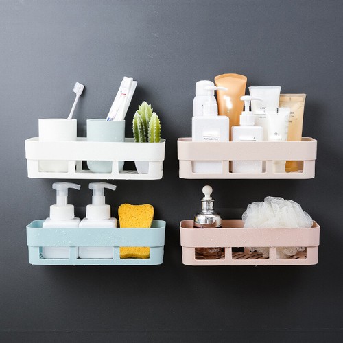 Kitchen Bathroom Wall Storage Shelf Hanging Rack Corner Basket Holder Organizer