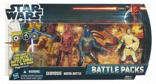 battle droid Star Wars Battle Pack-GEONOSIS ARENA obi wan & jango fett 