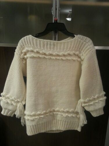 Details about  / NWT Antropologie by PEPIN Saint Malo Sweater Ivory Fringe $198