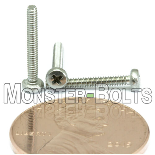 M1.6 x 12mm Stainless Steel Phillips Pan Head Machine Screws DIN 7985 Qty 10
