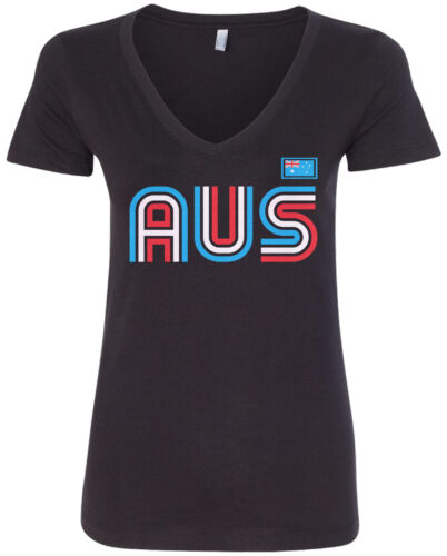 Australia Athletic Retro Series Women/'s V-Neck T-Shirt Soccer