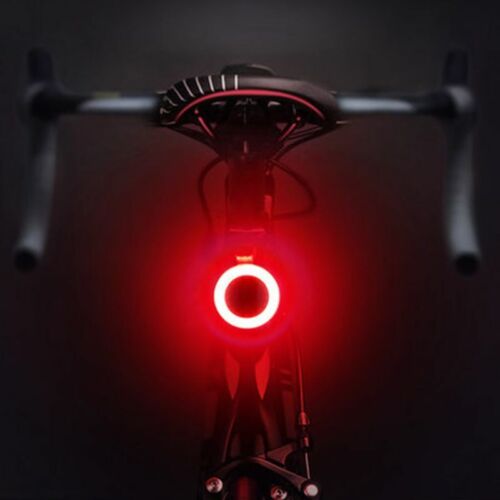 Bike Red Tail Lamp USB Charge Flash Light Bicycle Seatpost Rear Safety Reflector 