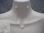 Single Floating Pearl Illusion Necklace with matching Bracelet /& Earrings 41i