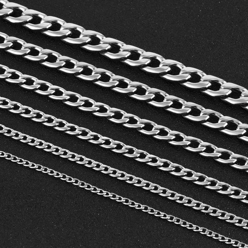 20pcs wholesale Jewelry Men Women Silver Stainless Steel Figaro Necklace 16/"-36/"