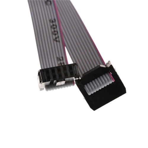 10ST 10pin 2,54 mm IDC Flachbandkabel für Atmel AVR ISP JTAG Download vy