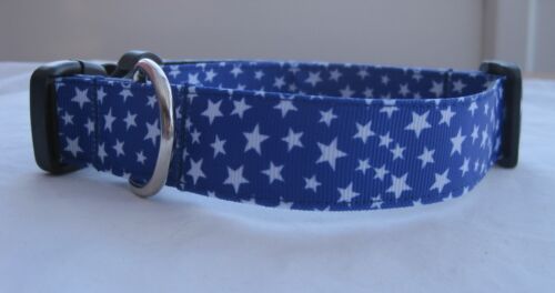Star dog collar or lead handmade grooming puppy funky blue white colour cute