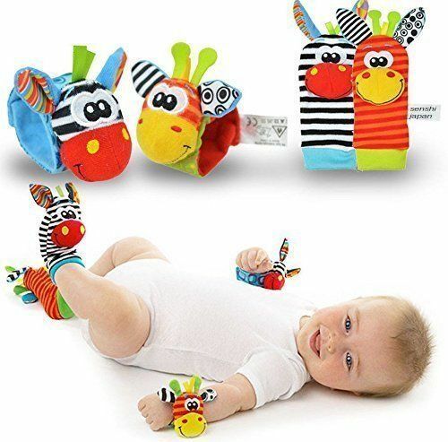 Lamaze Rattle Set Baby Sensory Toys Foot-finder Socks Wrist Rattles Bracelet