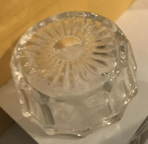 Vintage Circular Clear Cut Crystal Butter Pat Dishes Salt Cellars Mini Ashtray