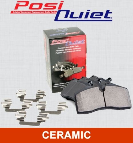 FRONT SET Posi Quiet Ceramic Brake Disc Pads LOW DUST 105.04760 + Hardware Kit
