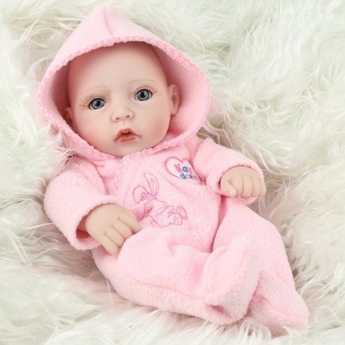 11/" Full Silicone Vinyl Reborn Baby Doll Lifelike Handmade Newborn Girl US Stock