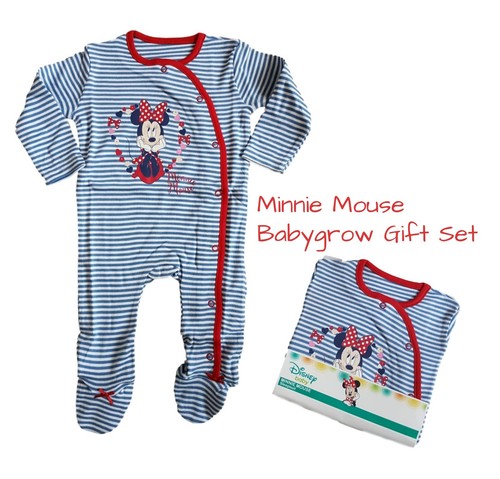 Baby Girls MINNIE MOUSE Babygrow Sleepsuit Gift 100/% Cotton