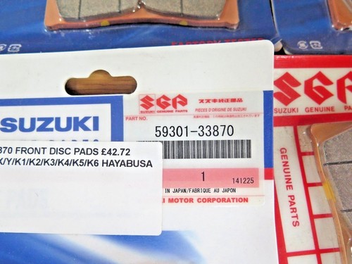 SUZUKI NOS Front Brake Disc Pads 59301-33870 GSX1300 HAYABUSA 1999-2003