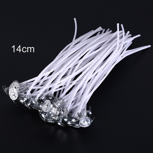 50pcs candle wicks cotton core pre waxed with sustainers for candle making JDUK