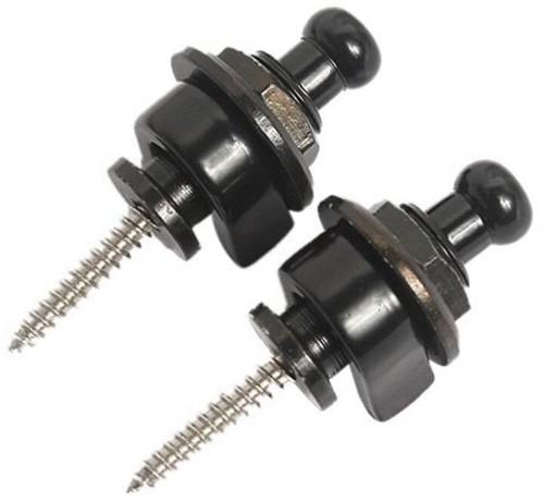 2X Strap Lock Pins Screws Copper Round Head StrapLock Pins Pegs for Guitar