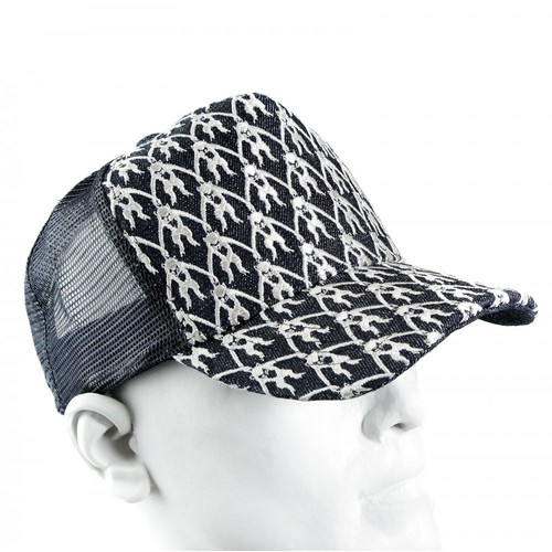 RMC JEANS Black Mesh with silver embroidered mens cap REDM9098