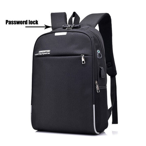 2018 New Anti thief USB Recharging Men Backpack Lock Men Travel Message Backpack 