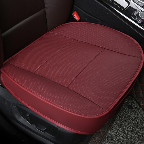 PU Leather Deluxe Car Cover Seat Protector Cushion Front Cover Universal Black
