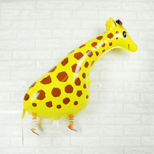 Big Walking Giraffe Mylar Ballon Zoo Dschungel Party Decor Kind Kinder Fa JM