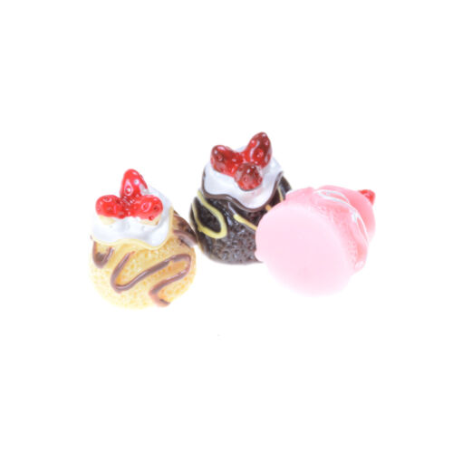 5x Dessert 3D Resin Cream Cakes Miniature food Dollhouse Accessoriecda BHCA