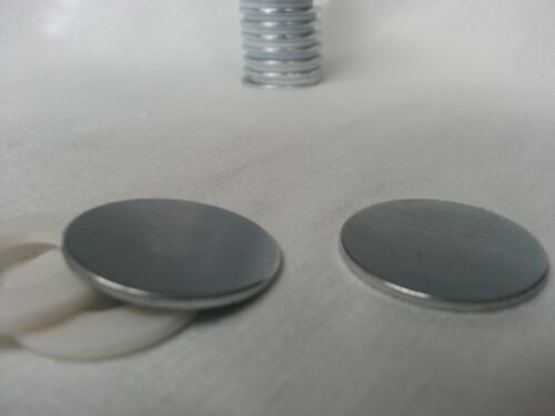 Neodymium disc magnet .060” thick x 1”dia GRADE 35Zink plated 12 each New