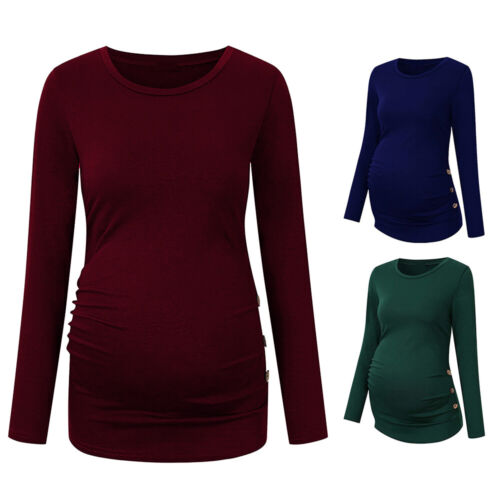 Women/'s Casual Maternity Tops Pregnant Long Sleeve Oversized Blouses Jumper Tops