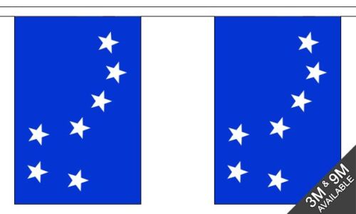 10 flag bunting 3 metre long Starry Plough Royal Blue