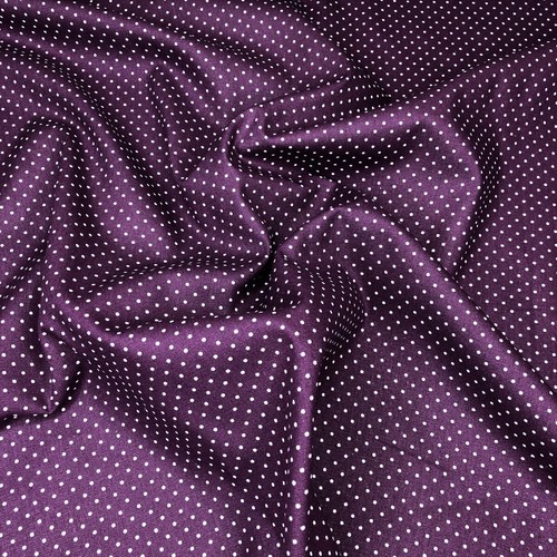 100/% Cotton Fabric Material Pinspot Print 145cm 57/" 4948EAA 16 Colours Available