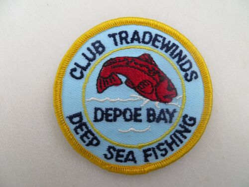 Vintage Mint Fishing Patch 3 inch DEPOE BAY CLUB TRADEWINDS