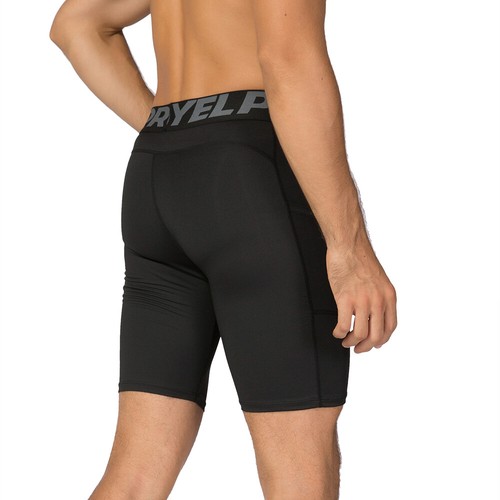 Details about / 3 Pack Men Compression Shorts Active Workout Underwear with Pocket A4Y1