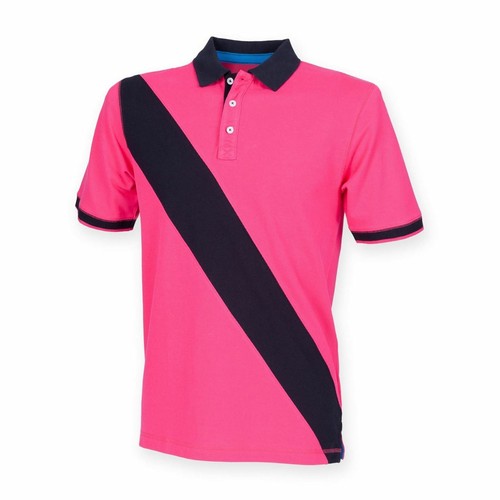Kids Diagonal Stripe Boys Girls Cotton Polo Shirt T-shirt Top FR218