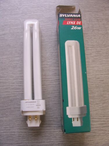 TWO PACK 835 26W Energy Saving Fluorescent Bulb Colour 4 pin Sylvania LYNX DE
