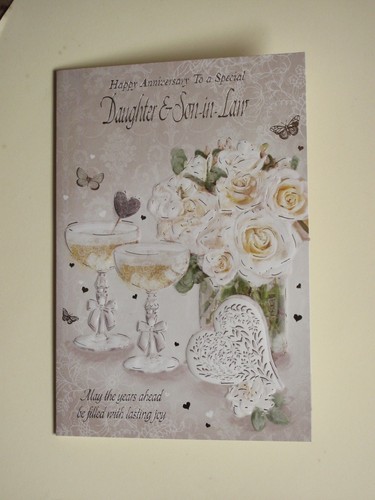 daughter and son in law anniversary card~quality cards~free p//p.