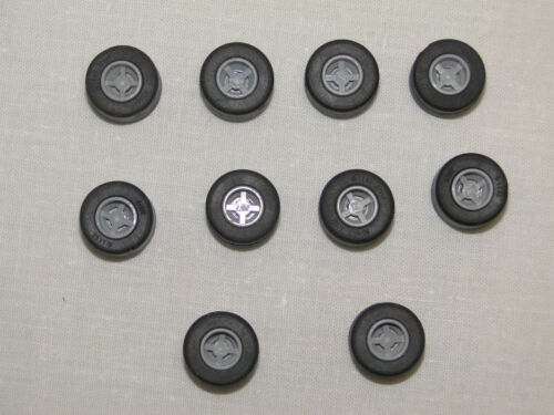 Lego 10 X Tyres with Rims New Light Grey Racers 30027 30028 Small