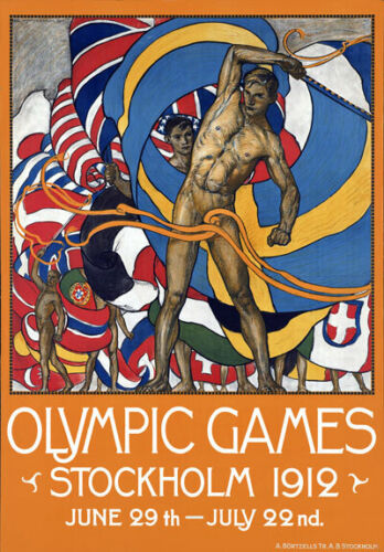 TR94 Vintage Swedish Olympic Travel Poster A1 A2 A3