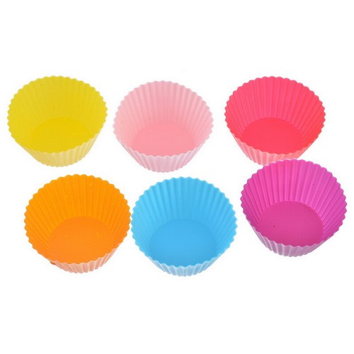 US 12pc Silicone Muffin Cupcake Mould Case Bakeware Maker Mold Tray Baking 5CM