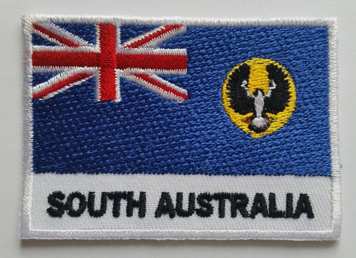 NATIONAL OLYMPIC COUNTRY FLAG IRON ON PATCH: SEW ON SOUTH AUSTRALIA SMALL