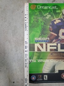 NFL 2K1 Sega Dreamcast Display STICKER LARGE Promo Store Display Randy Moss RARE