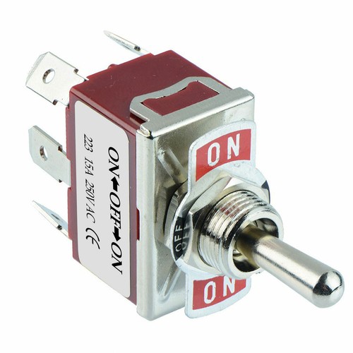 12V Universal Metal On//Off//On /& On//Off Interruptor de palanca//película SINGLE//doble Polo