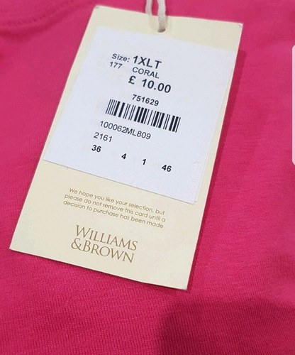 Williams /& BROWN men/'s coral short sleeved top t shirt top plus sizes LT-4XL
