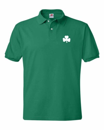 Saint Patrick Day Clover Leaf Logo Kiss Me I'm Irish Polo T-shirts S-3XL 